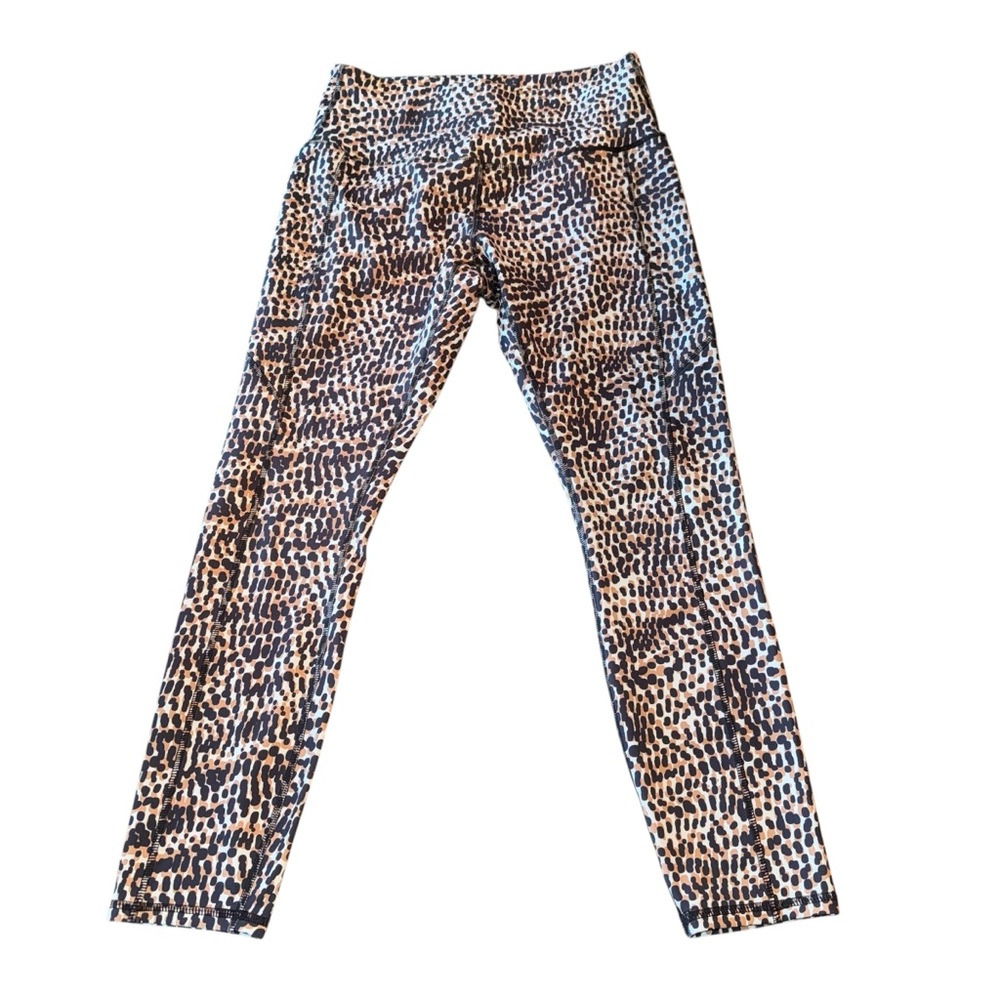 Move Theology Printed Leggings with Scoop Pockets Women's Sz Large NWOT - Picture 2 of 7